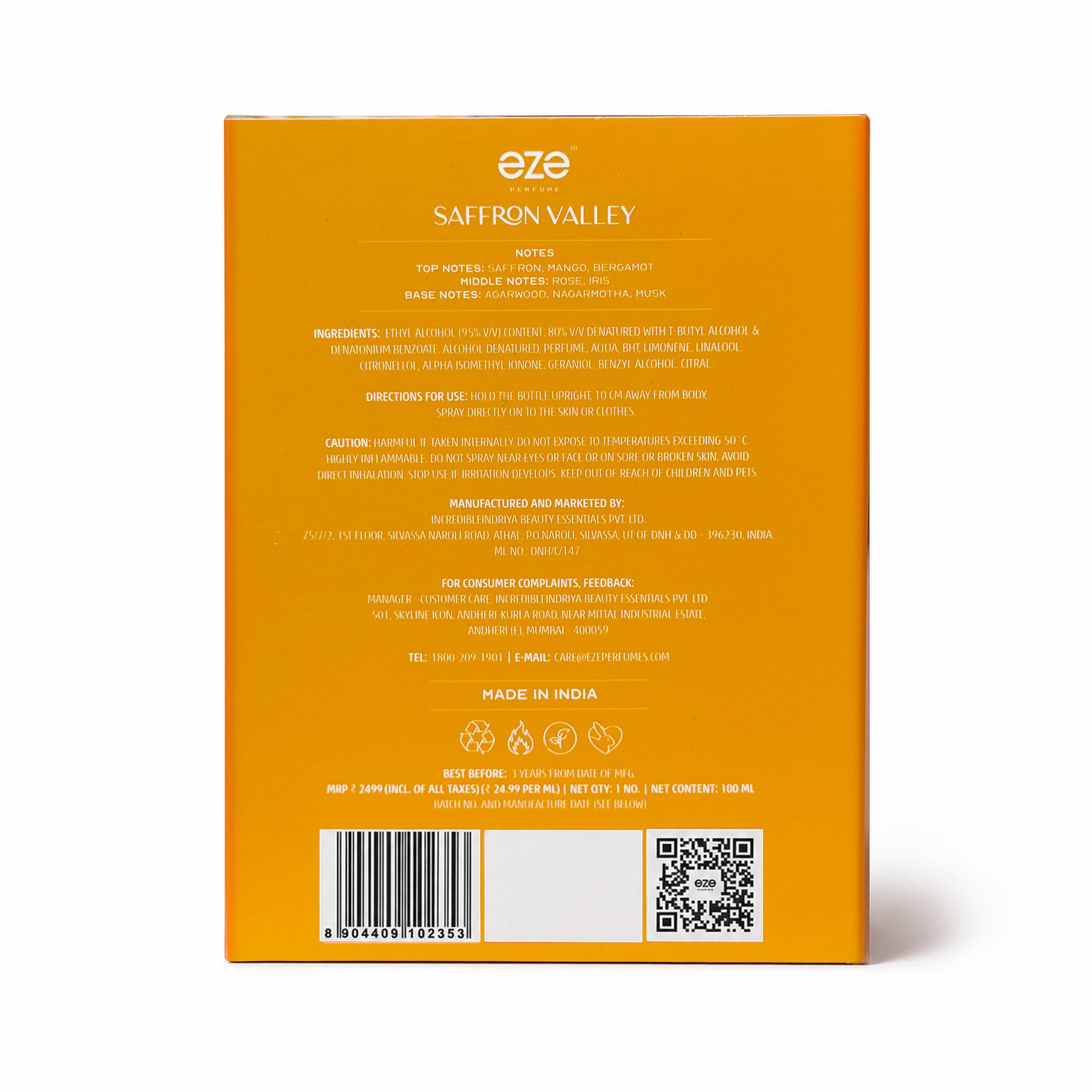 Saffron Valley - EDP For Her | 100Ml