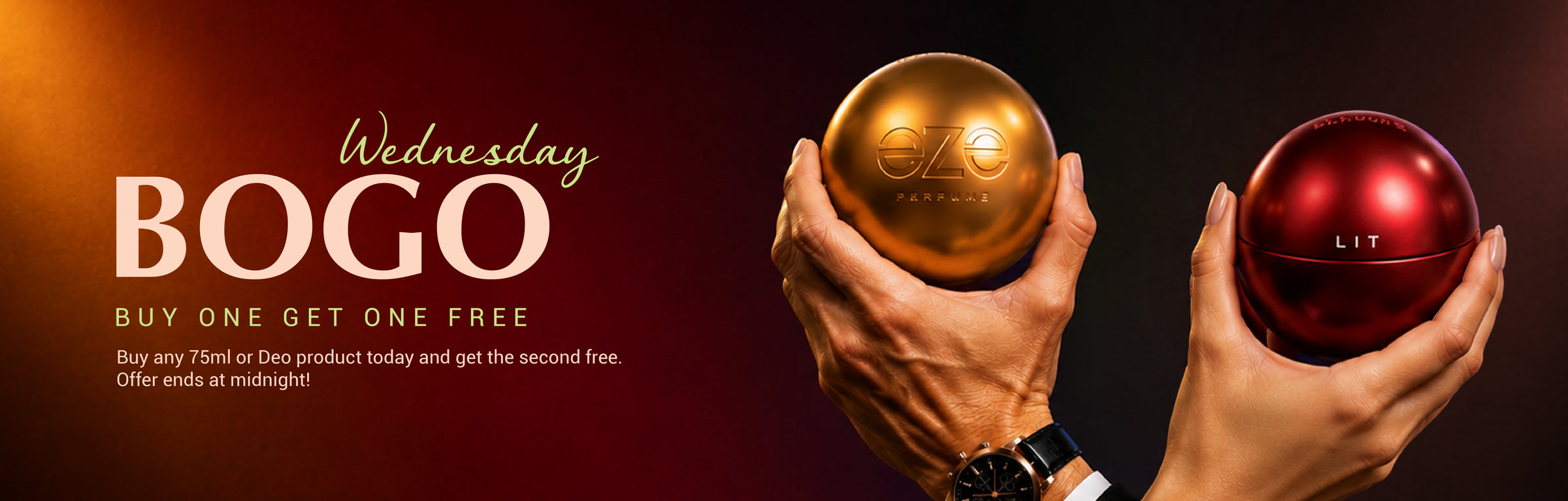 Wednesday Buy One Get One Free at Eze Perfume